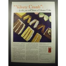 1933 Calumet Baking Soda Ad - Velvety Crumb by this you will know