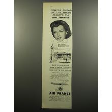 1955 Air France with Rise Stevens Ad - People ahead of the times