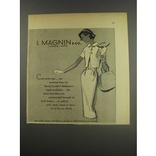 1956 I. Magnin & Co. Dress by David Crystal Advertisement - Cool and crisp