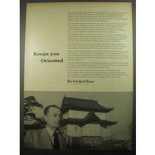 1956 The New York Times Ad - Keeps you oriented