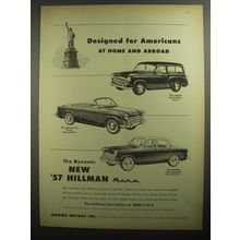 1956 Hillman Minx Husky, Convertible and Sedan Ad - Designed for Americans