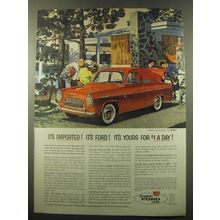 1959 Ford Prefect 4-door sedan Ad - It's imported! Its Ford! It's yours