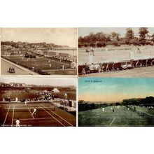 Ballycastle Seaford Felixstowe 4x Old Tennis Postcard s