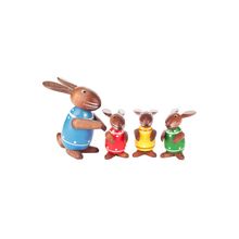 224-703 - Dregeno Easter Figures - Rabbit Family - 4"H x 3.25"W x 1.5"D