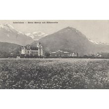Interlaken BE Hotel Savoy Mit Hoehematte Switzerland Postcard