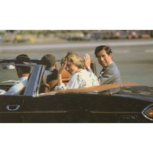 Princess Diana Prince Charles at Gibraltar Airport in 1981 Postcard