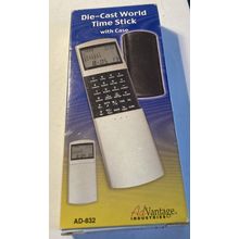 World Time Stick with Case-NIP-Die Cast