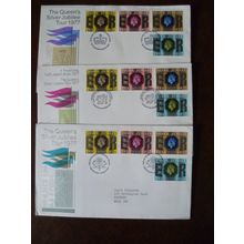 1977 GB Queen's Silver Jubilee Tour 3 postmark covers flax dragon crown royalty