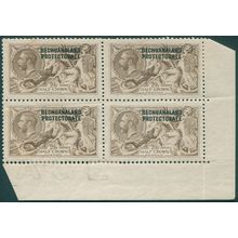 Bechuanaland 1916 2s.6d. pale brown SG85 unused block x4