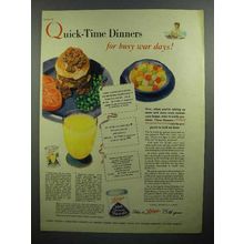 1943 Libby's Food Ad - Quick-Time Dinners Busy War Days