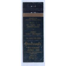New York Melville Twenty Strike Rear Strike Matchcover Quadrangle Restaura~185