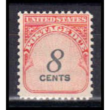 J96 8c Postage Due Barely Clears MNH KA0709