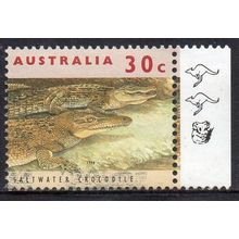Australia 1994 Wildlife Definitive - Saltwater Crocodile 30c Used - 2R, 1K Rpt