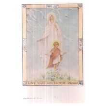 LOVE MELTS THE SNOWS after Margaret W. Tarrant unused postcard Medici society =