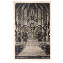 CHURCH INTERIOR, MONTSERRAT, SPAIN unused postcard RP =