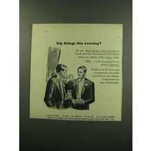 1949 Lord Calvert Whiskey Ad - Big doings this evening?