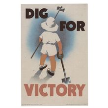 Dig For Victory Ministry Of Food Military WW2 Poster Postcard