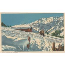 Skifelder Skking Ski Trip In Adelboden Early Colour Switzerland Postcard