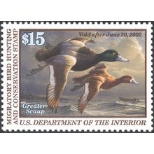 RW66, Greater Scaup DUCK Stamp VF OG NH - Stuart Katz