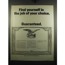 1971 United States Air Force Ad - Find yourself in the job of your choice