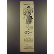 1956 Abercrombie & Fitch Suit Ad - Lighter than light!