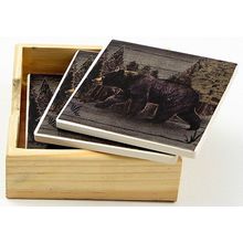 Bear Square Coaster Set