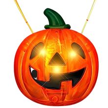 LED Happy Jack O Lantern Pumpkin Necklace