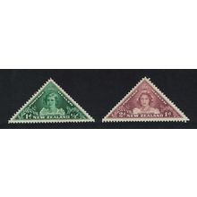 New Zealand Princess Margaret Queen Elizabeth II as Princess 2v 1943 MNH
