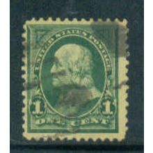 Used 279 1c Benjamin Franklin Just Clears M04365