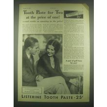 1931 Listerine Tooth Paste Ad - For Two