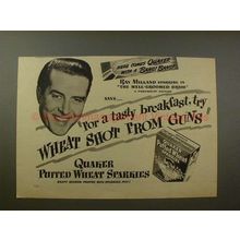 1946 Quaker Puffed Wheat Sparkies Ad - Ray Milland!!