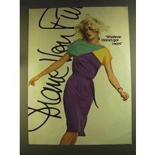 1980 Diane Von Furstenberg Women's Fashion Ad