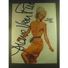 1980 Diane Von Furstenberg Fashion Ad - I Want