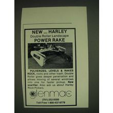 1985 Glenmac Harley Double Roller Landscape Power Rake Ad