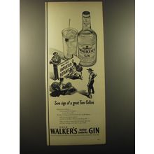 1950 Hiram Walker's Distilled London Dry Gin Ad - Sure sign