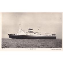 MV Ionic Ferry Ship Transport Line Old Postcard