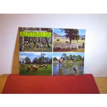 multiview, AUSTRALIA country used postcard MALAWI STAMP =