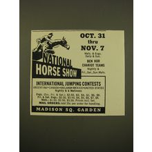 1961 Madison Square Garden National Horse Show Advertisement