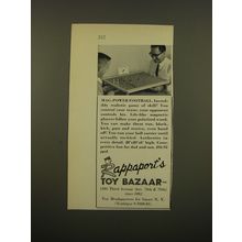 1961 Rappaport's Toy Bazaar Mag-Power Football Game Advertisement