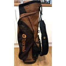 Vintage Taylormade Black Bronze Carry / Trolley Cart Golf club Bag Retro