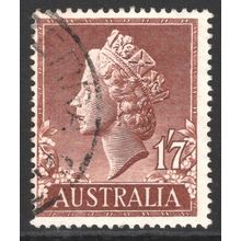 AUSTRALIA 1955/57: QUEEN ELIZABETH II DEFINITIVES - 1/7d BROWN USED (G7)