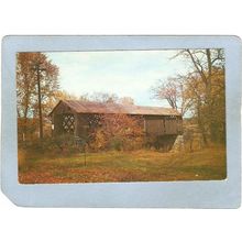 NH Winchester Covered Bridge Postcard Bridge Over Ashuelot River World Gui~474