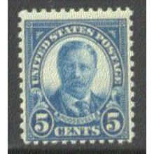 637 5c Theodore Roosevelt Average MNH Q1562