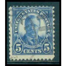 Used 637 5c Theodore Roosevelt Average M09232