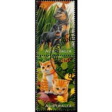 Australia 1996 Pets 2 x 45c Used Stamps Animal Cats & Dogs v .