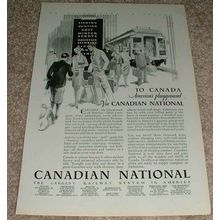 1929 Canadian National RR Ad, America's Play!