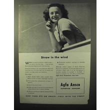 1943 Agfa Ansco Superpan Supreme Film Ad - Straw Wind