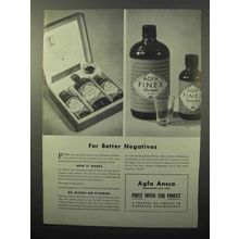 1943 Agfa Ansco Finex Developer and Replenisher Ad