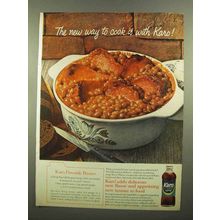 1965 Karo Syrup Ad - Fireside Beans Recipe