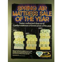 1980 Spring Air Mattress Ad - Sale of the Year